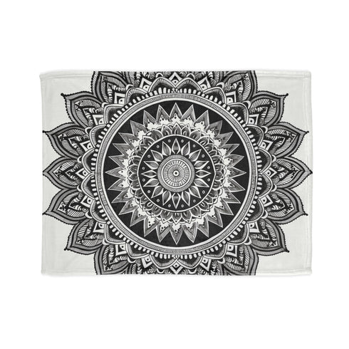 Serene Mandala Blanket promoting peace and relaxation in intricate pattern