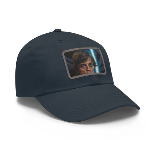 "Galactic Jedi Baseball Cap - White cotton hat with Luke Skywalker design"