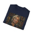 Charcoal cotton T-shirt featuring vibrant J.K Rowling portrait design