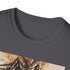 Charcoal cotton Predator-themed t-shirt with crew neck and regular fit