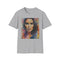 Watercolor Kim Kardashian charcoal t-shirt with crew neck and regular fit