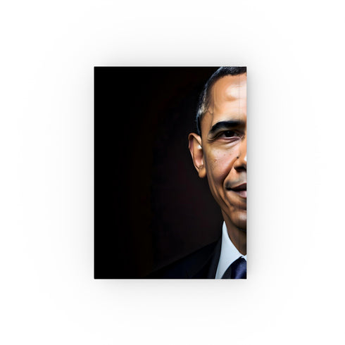 Obama's Legacy Journal - Commemorative presidential journal featuring powerful image of Barack Obama. High-quality, versatile, and stylish. Perfect gift for all seasons.