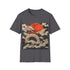 Majestic dragon flight tee in charcoal cotton crew neck regular fit.