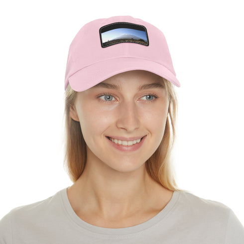Kilimanjaro Summit Adventure Cap in White with Light Brown Rectangle Patch