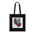 Eternal Rose Tote Bag - Black Cotton Skull and Rose Design