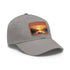 White Fishermans Paradise Sunset Cap with Light Brown patch, rectangular shape