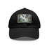 White cotton rectangle hat with Congo rainforest watercolor patch.
