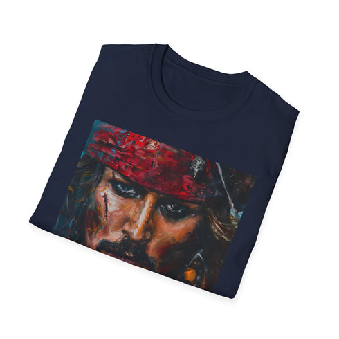 Pirates Heart Charcoal Cotton Summer T-Shirt - Men's Regular Fit.