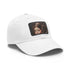Galactic Princess Leia embroidered cotton baseball cap in white/light brown.