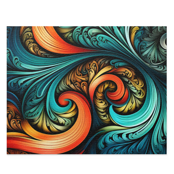 Glowing Spiral Fractal Puzzle | Puzzle | Back-to-School, Fall Picks, Games, Holiday Picks, Home & Living, Puzzles, TikTok, Valentines Day, Valentines Day Picks | Prints with Passion