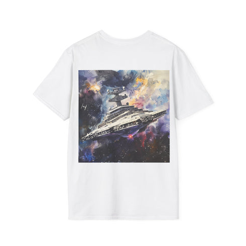 Star Destroyer Galactic Tee in Charcoal Cotton, Regular Fit.