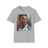 Charcoal cotton crew neck T-shirt with vibrant Cristiano Ronaldo watercolor design