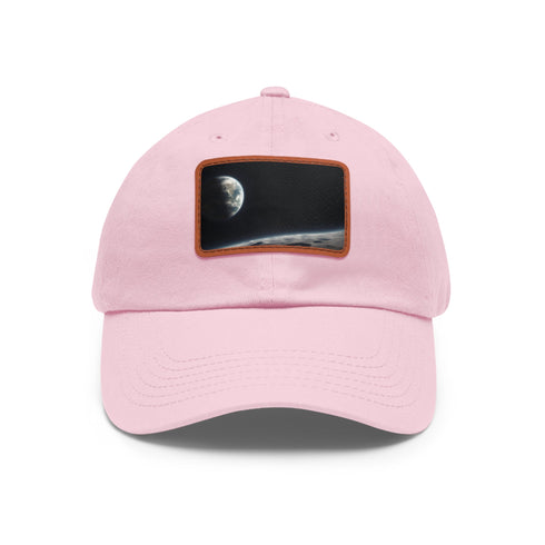 Earths Horizon Cap in White with Light Brown patch, rectangle shape