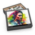 Bright watercolor jigsaw puzzle featuring Neon McConaughey, 120 pieces.