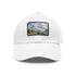 Swiss Alps Watercolor Cap in White with Light Brown Patch