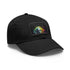 Genius Vision Neon Baseball Cap in White with Light Brown Patch