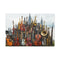 City Skyline Made of Musical Instruments Stretched Canvas Wall Art