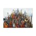 City Skyline Made of Musical Instruments Stretched Canvas Wall Art