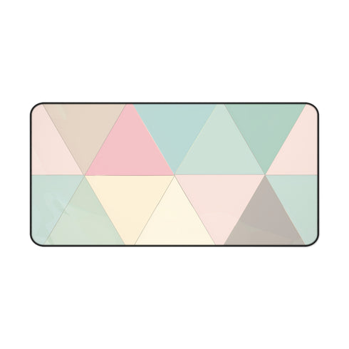 Stylish Chic Pastel Geometric Desk Mat - Transform Your Workspace with Soothing Hues and Functional Style