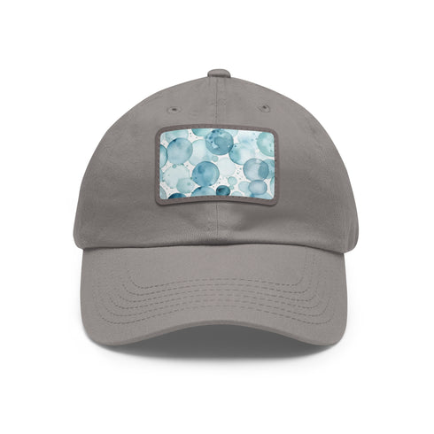 Ocean Gaze Baseball Cap in White with Light Brown Patch.