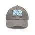 Ocean Gaze Baseball Cap in White with Light Brown Patch.