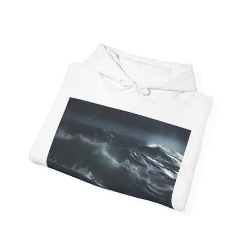 Stormy Seas Fury Hoodie in Navy, Regular Fit Unisex Sizes