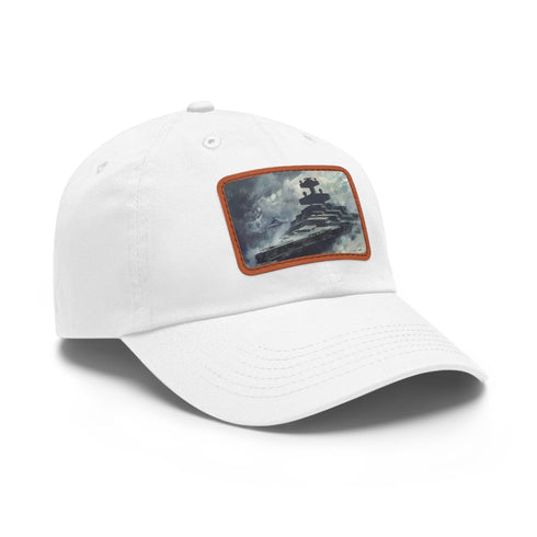 Star Wars baseball cap with Imperial Star Destroyer design, white/light brown.