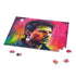 Vibrant neon watercolor puzzle featuring Tom Cruise in unique design.
