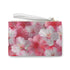 Pink Cherry Blossom All Over Print Clutch Bag Made in USA