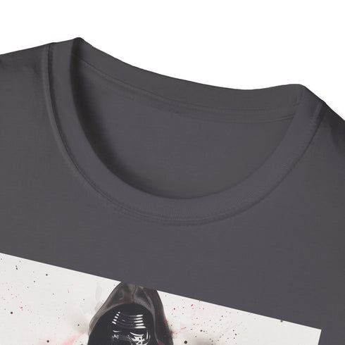 Charcoal crew neck T-shirt featuring Kylo Ren design for men and women