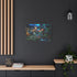 Robot Tending Starlight Garden Stretched Canvas Wall Art