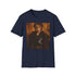 Charcoal cotton T-shirt with Anakin Skywalker painting and soft brushstrokes
