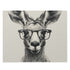 Quirky kangaroo hipster puzzle with stylish glasses-wearing animal design.