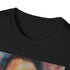 Watercolor Kim Kardashian charcoal cotton t-shirt with crew neck regular fit