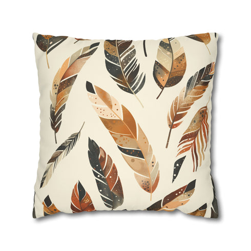 Boho Feathers Pillowcase - Transform your bedroom with whimsical feather pattern, bohemian style decor