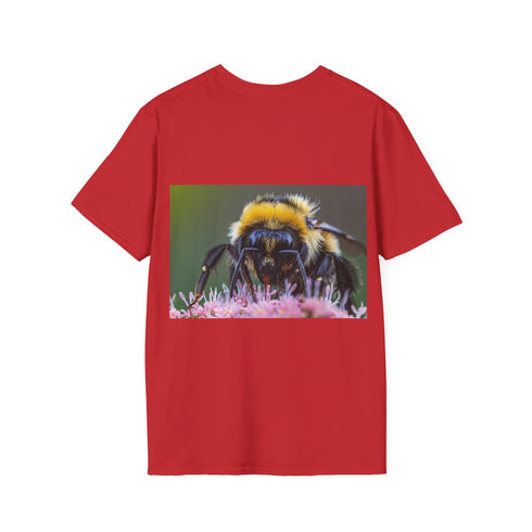Bumblebee watercolor tee in charcoal, cotton fabric, crew neck, regular fit.