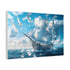 A Ship Made of Feathers on the Ocean Stretched Canvas Wall Art