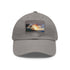 Hawaiian sunset paradise cap with white/light brown patch, rectangle shape.