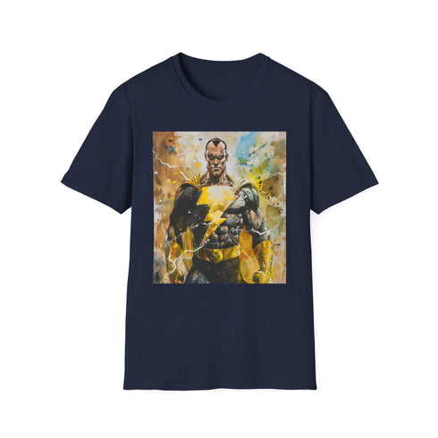 Charcoal Black Adam T-shirt with strong crew neck made of soft cotton