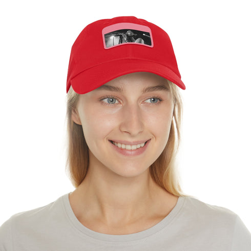 Dua Lipa Melody Snapback in White with Light Brown patch