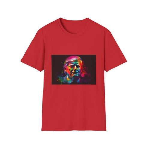Political Icon in Vibrant Hues T-shirt in Charcoal, size S.