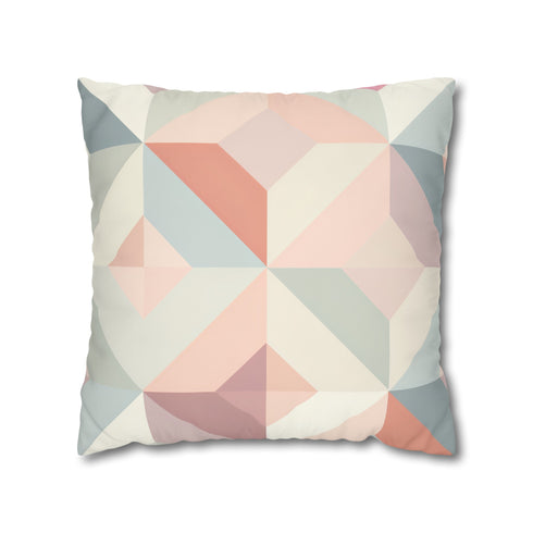 Pastel Geometrics pillow case, modern design for stylish bedroom decor