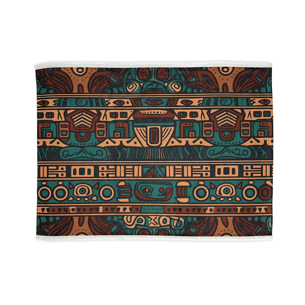 Bohemian Aztec Geometric Plush Fleece Throw Blanket – Prints With Passion (View 1)