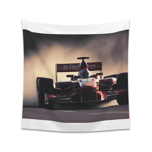 Formula Fury Tapestry: Adrenaline-Packed Racing Art for Speed Enthusiasts