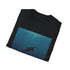 Minimalist charcoal whales t-shirt for men and women's summer wardrobe.
