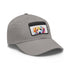 Lovable Lab Cap: White cotton hat with light brown Labrador patch