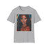 Melodious Alicia Keys Portrait Charcoal T-Shirt Cotton Crew Neck Regular Fit