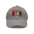 Neon Watercolor Ronaldo Cap with Light Brown Patch, Rectangular Shape