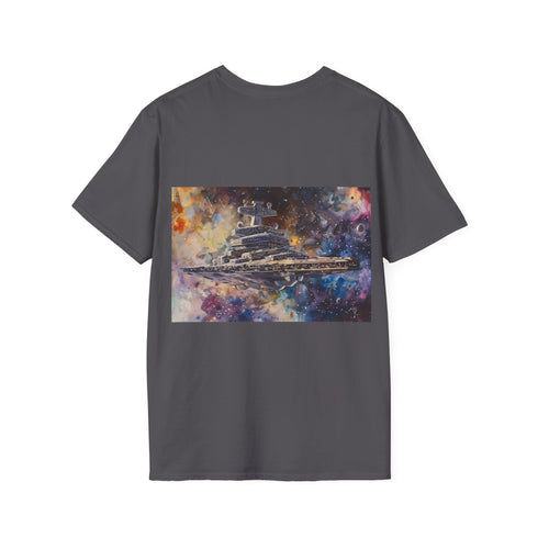 Galactic Star Destroyer Charcoal Tee: Cotton crew neck t-shirt, Star Wars themed.