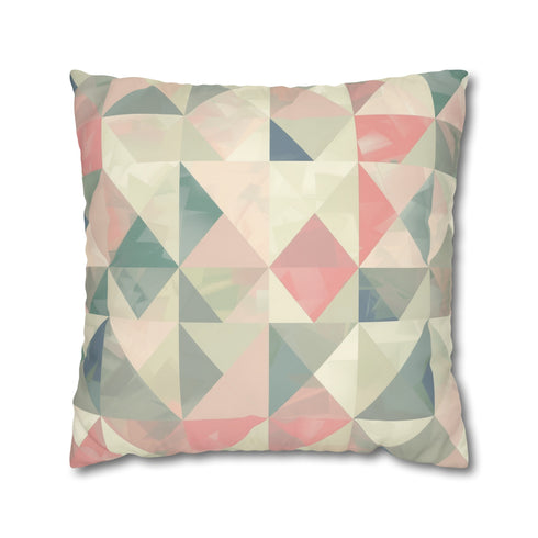 Pastel Geometrics Pillowcase: Sleek modern design in soft pastel colors for stylish bedroom decor